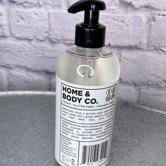 New Home & Body Co Moisturizing Lavender Hand Soap 17 FL OZ Vegan Paraben Free - Picture 2 of 2
